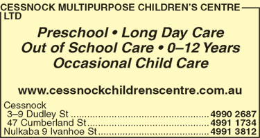 Cessnock Multipurpose Children?s Centre Ltd - Child Care Sydney 1