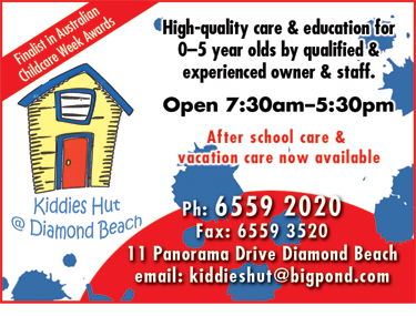 Kiddies Hut @ Diamond Beach - Child Care Sydney 1