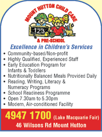 Mount Hutton Child Care Centre & Pre-school - Child Care Sydney 1