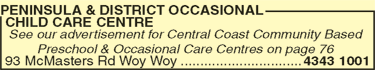 Peninsula & District Occasional Child Care Centre - Child Care Sydney 2